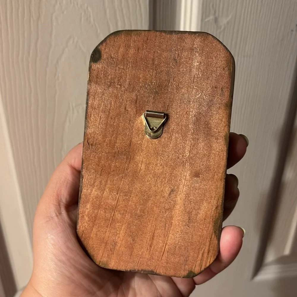 Handmade Coffin Zombie Head wall decor with glow in the dark eyes